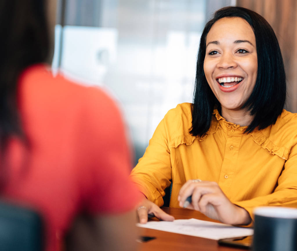 One to one business meeting